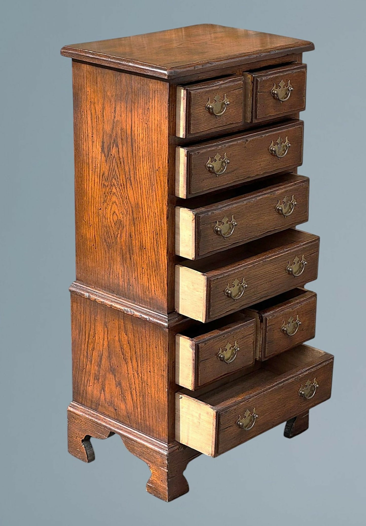 Oak Miniature Tallboy / Chest of Drawers