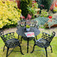 Black Vintage Love Seat Patio Set finished in Black