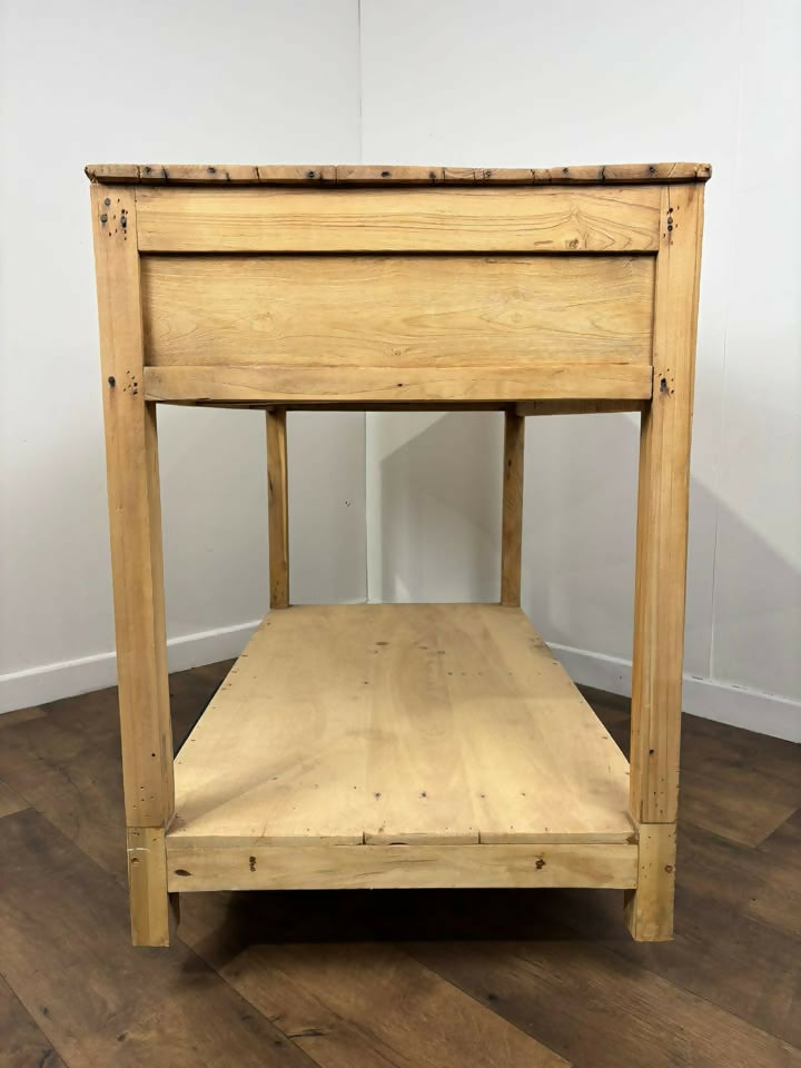 Large Vintage Indian Reclaimed Wood Kitchen Island