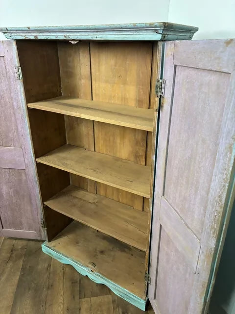 Reclaimed Blue Indian Wooden Cupboard