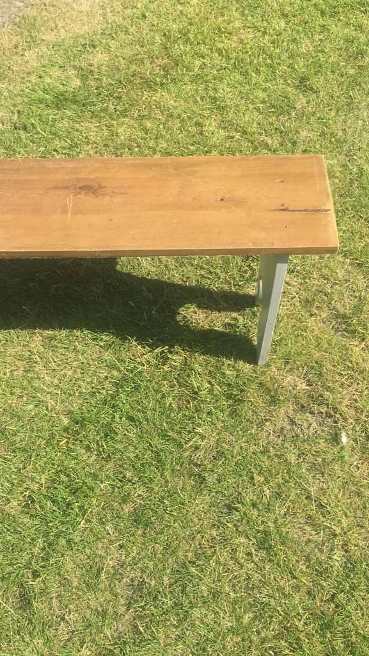 Rustic Painted Wooden Top High Bench Dining Conservatory Patio