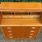 Mid Century Cylinder Top Bureau In Teak