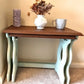 Vintage Upcycled Solid Oak Tudor Style Nesting Tables