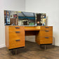 Mid Century Teak Stag Curved Triple Dressing Table