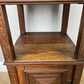 Bedside Table Antique French Marble Top Oak Cabinet Carved Cupboard LOT 6352
