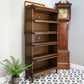 Globe Wernicke Barristers Bookcase in Oak with Diamond Leaded Panes