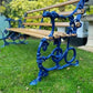 Serpent and Grape Cast Iron and Oak Garden Bench