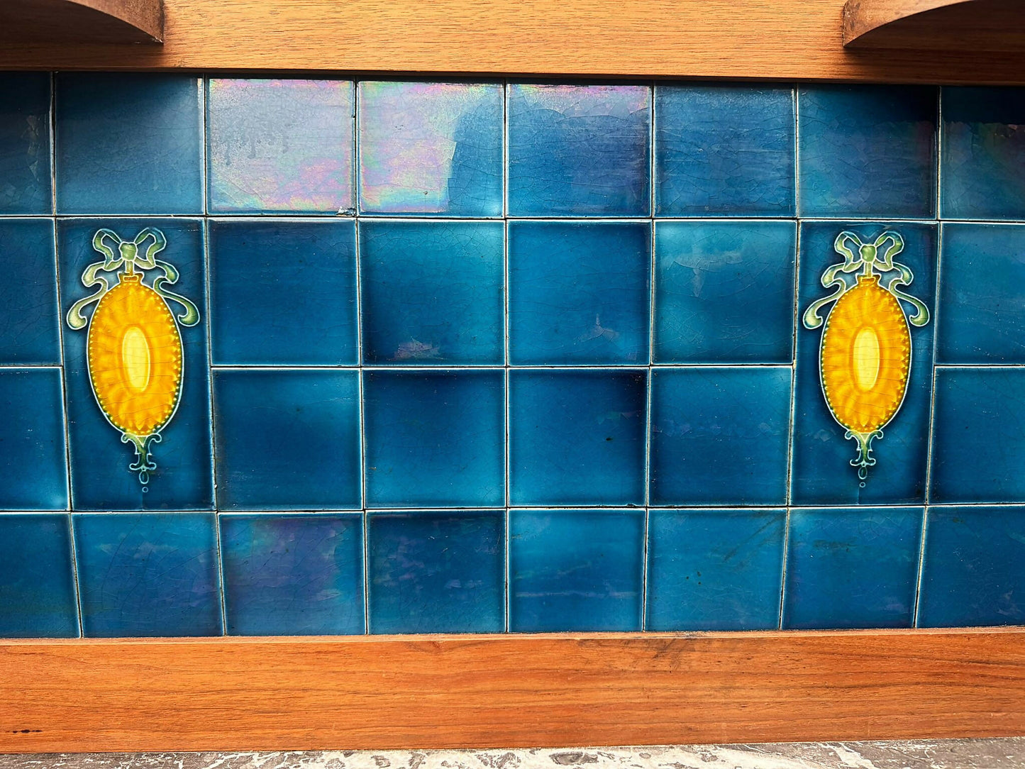 Edwardian Walnut Marble Top Washstand