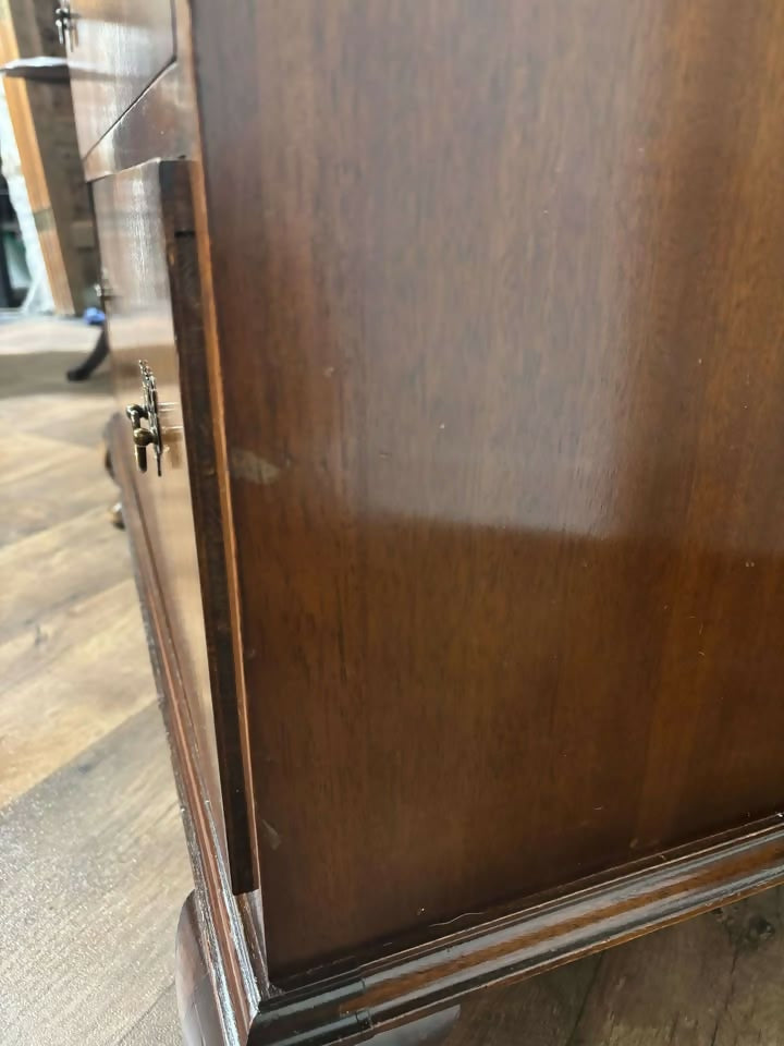 Vintage Walnut Five Drawer Chest4
