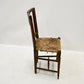 Set of 7 Georgian Dining Chairs With Rush Seats Back Carvings FREE UK Delivery. SBR10037/0502E