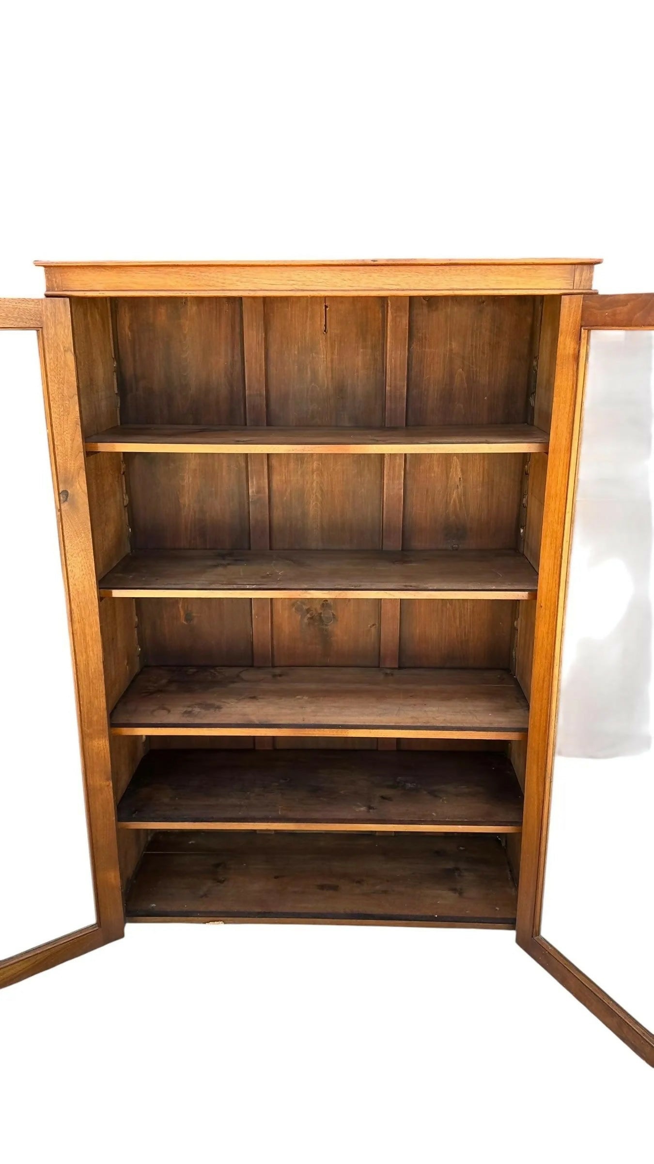 Vintage Victorian Mahogany Library Bookcase Display Cabinet