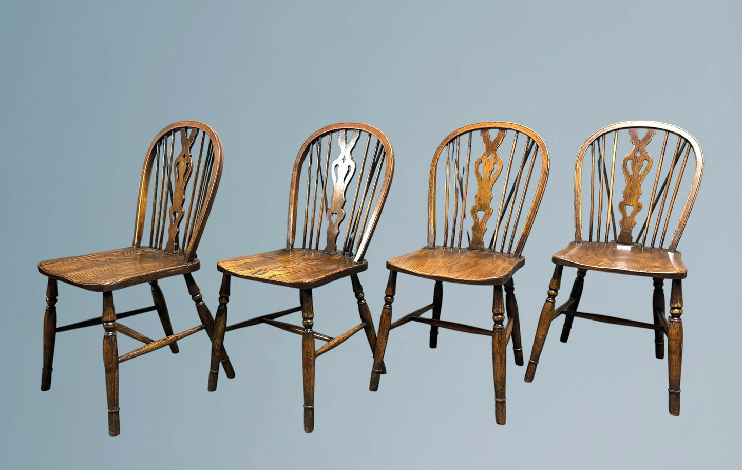 Set of Four Stick Back Windsor Chairs