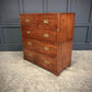 Mahogany Military Vintage Campaign Chest By Ross & Co.