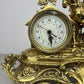 Clock Vintage French Style Quartz Ornate Horse Figure Mantel Clock LOT 6435