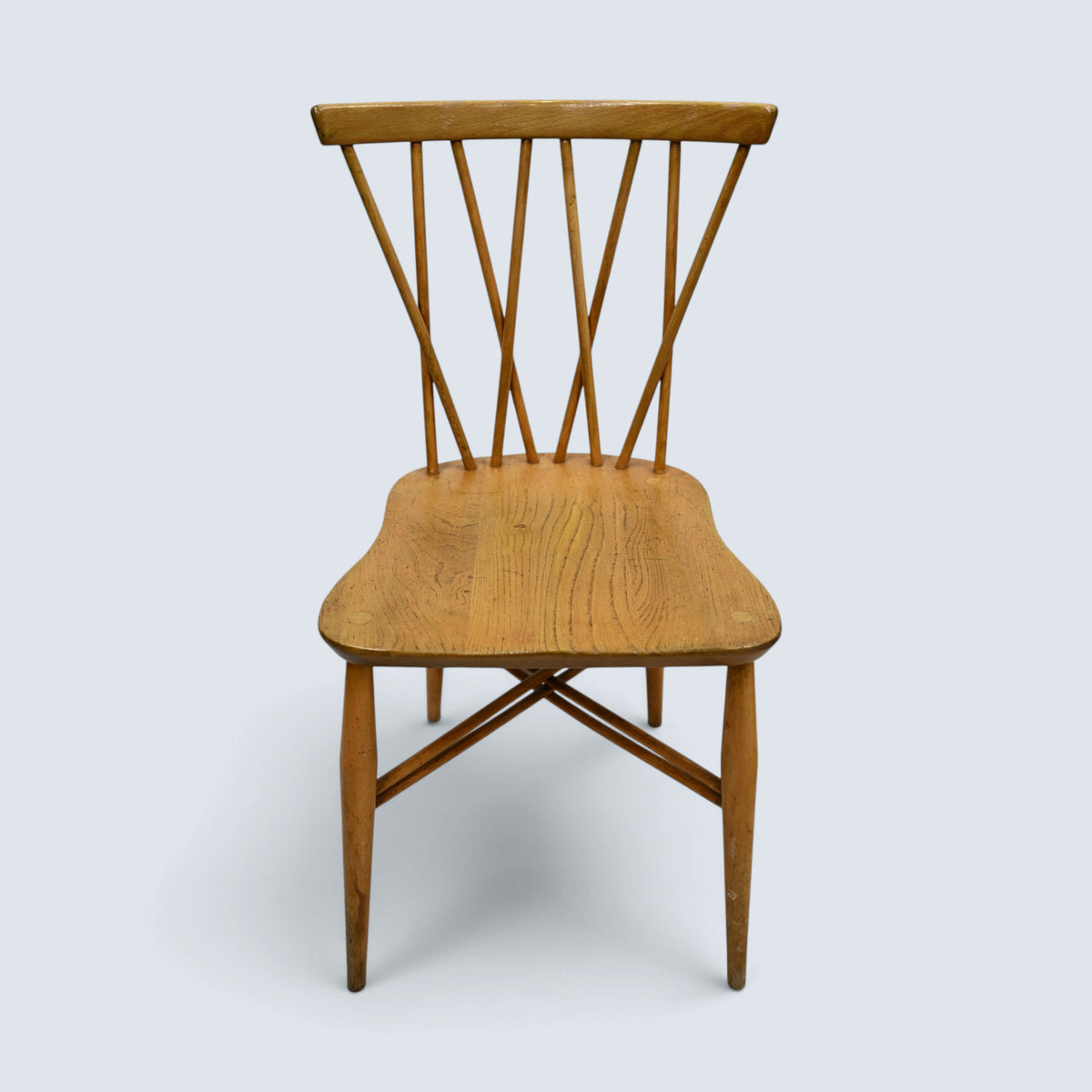 4 Ercol Lattice Back Dining Chairs 'Candlestick' Design Light FREE UK Delivery*