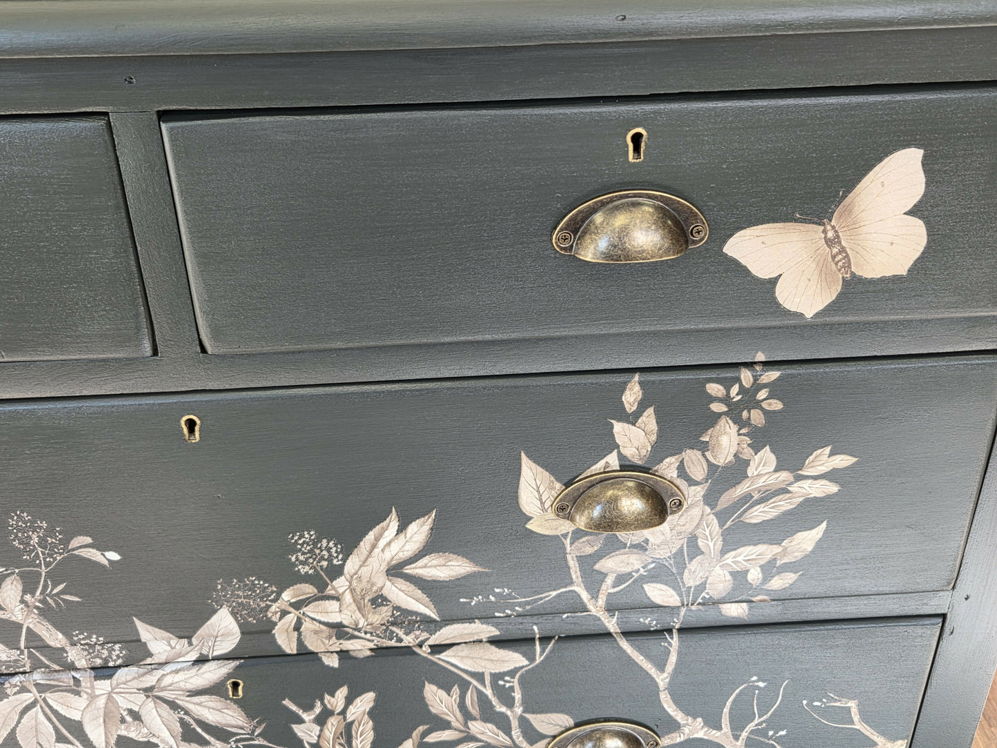 Large mid-century pine chest of drawers