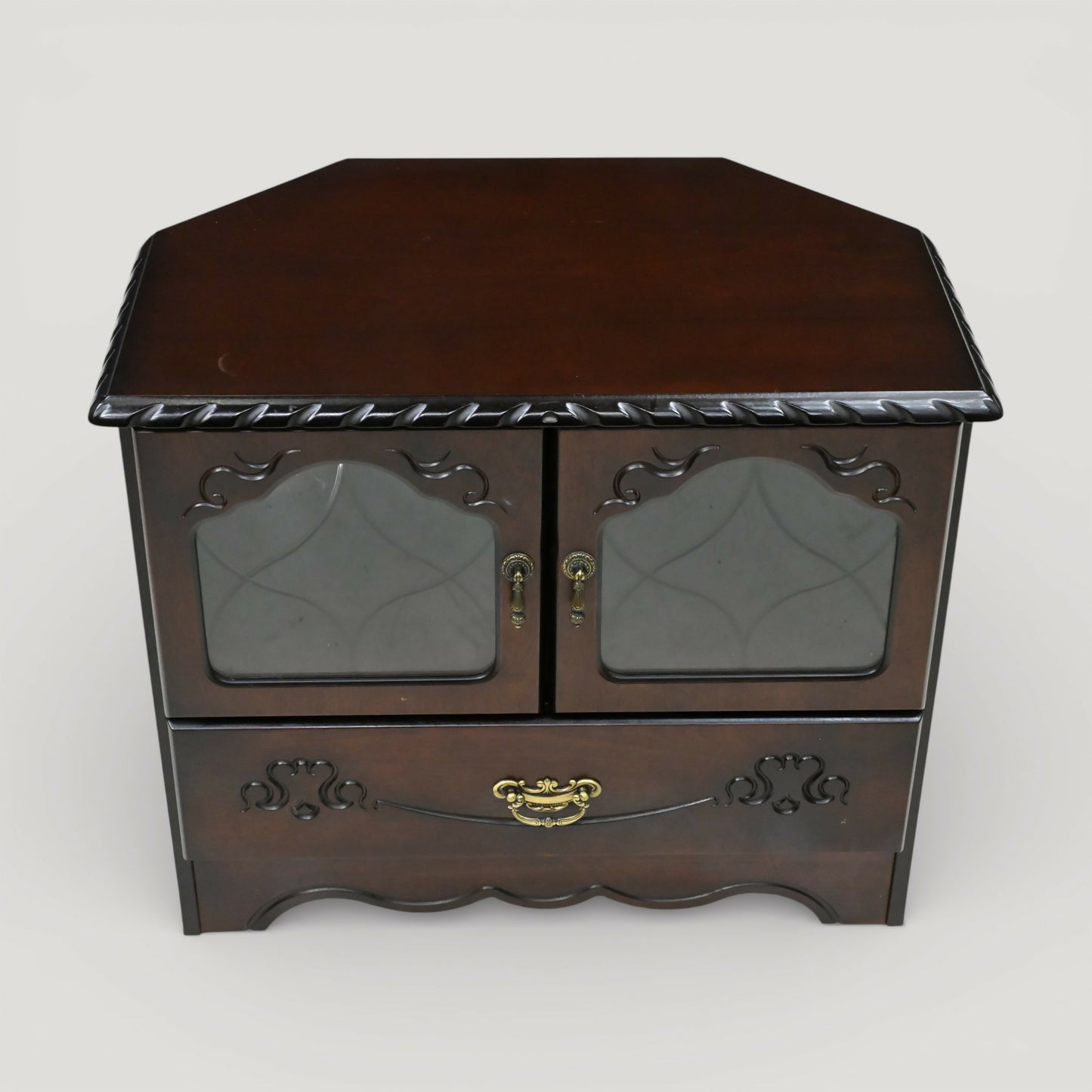 Corner TV Video Stand With Drawer Video Media Area Clean FREE UK Delivery*. SBR11117/2910E