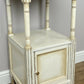 Bedside Table Antique French Style Marble Top Oak Cabinet Nightstand LOT 6224
