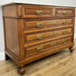 Chest of Drawers Antique French Style Oak Marble Top Carved Cabinet LOT 6448