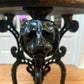Cast Iron Lions Head Table with Marble Top