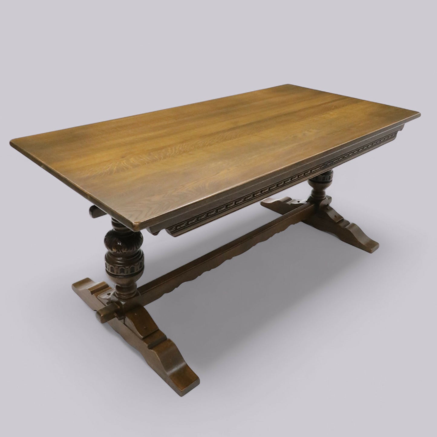 Old Charm Solid Oak Dining Table Seats 8 Places Light Oak FREE UK Delivery. SBR9538/1009D