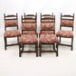 6 Old Charm Dining Chairs Tudor Brown Studded Upholstery FREE UK Delivery