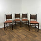 Vintage Set Of Four Oak Priory Style Dining Chairs