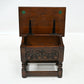 Old Charm Oak Slipper Box Footstool Joint Stool Tudor Brown Finish Free Delivery. SBR10303/0704E