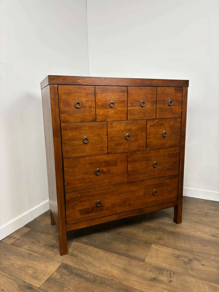 Willis & Gambier Mahogany Eight Drawer Combination Chest