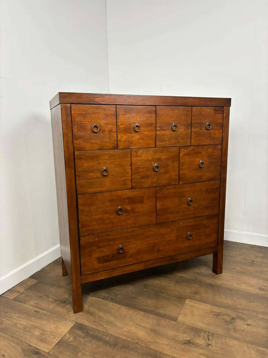 Willis & Gambier Mahogany Eight Drawer Combination Chest