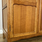 Wardrobe Vintage French Louis Oak Triple Door Carved Armoire Cabinet LOT 6531