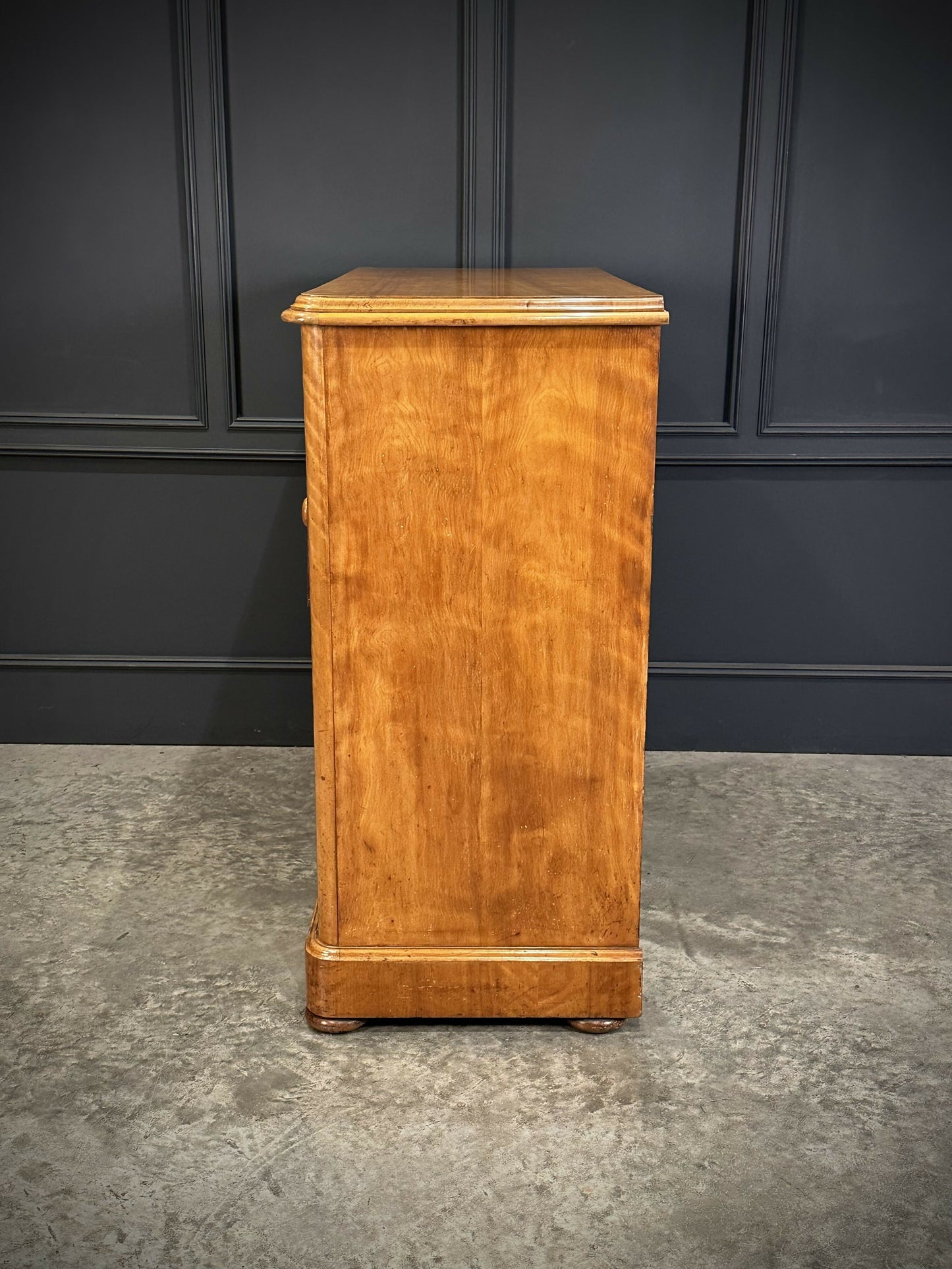 Vintage Victorian Satinwood Chest Of Drawers