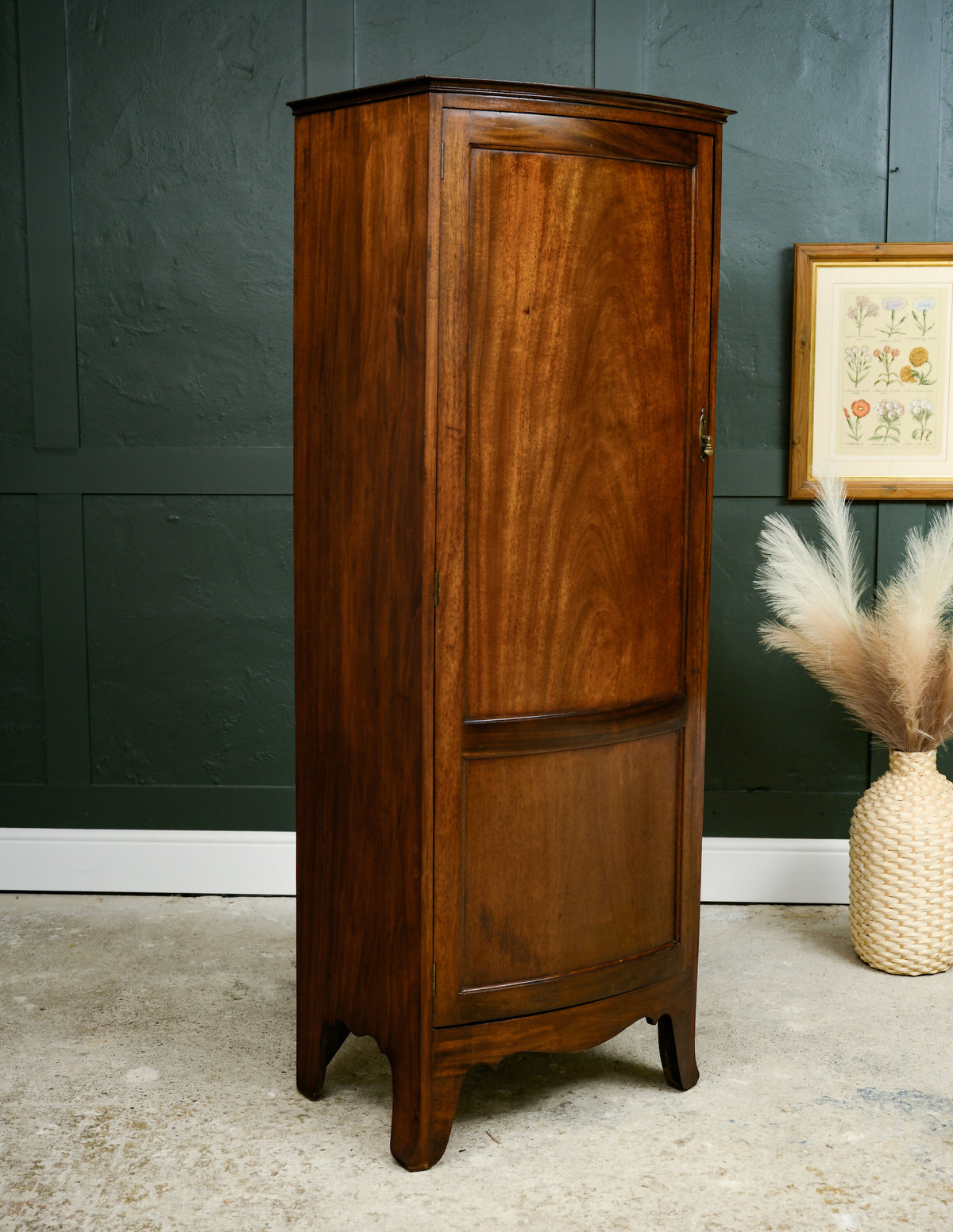 Georgian Mahogany Hall Robe / Single Wardrobe / Coat Storage