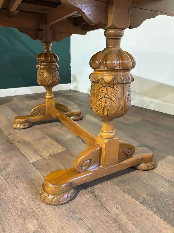 Vintage Honey Oak Draw Leaf Dining Tablekk
