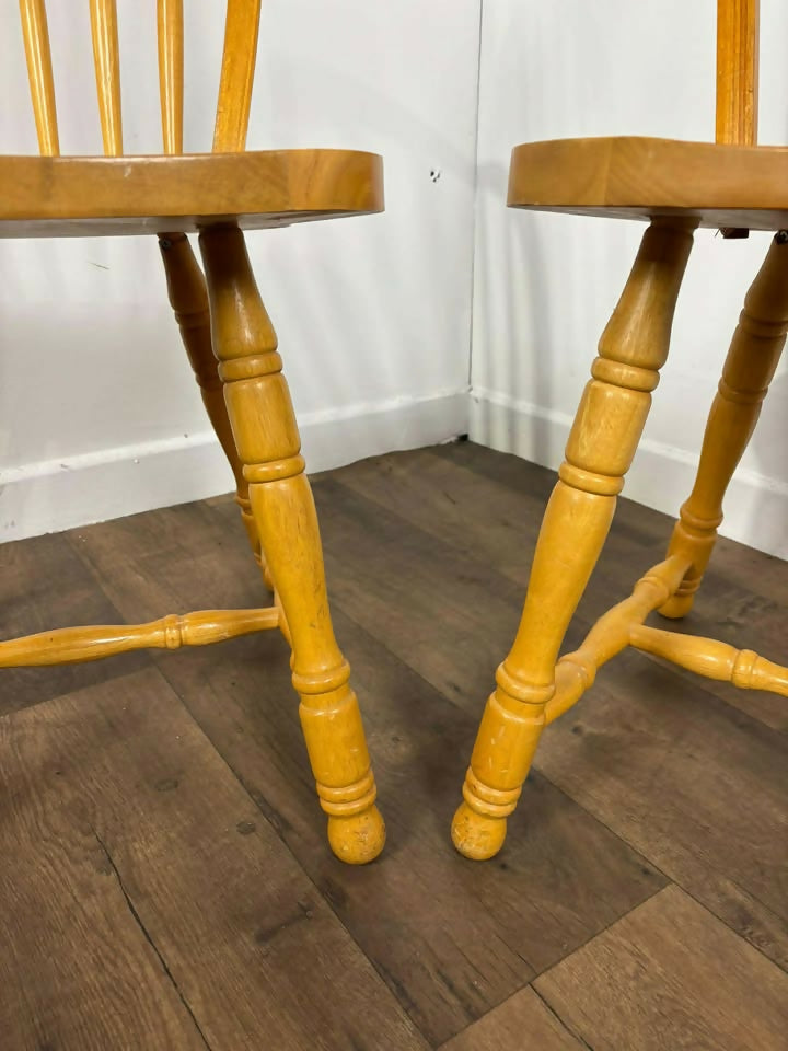 A Pair of Contemporary Hoop Spindle Back Chairs