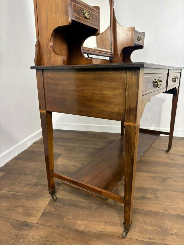 Edwardian Mahogany Inlaid Dressing Table