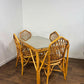 Vintage Cane & Glass Conservatory Dining Suite