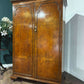 Late 20th Century Harrods Burr Walnut Gentleman's Fitted Wardrobe