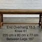 French Oak Farmhouse Kitchen Dining Table With Drawer
