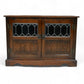 Old Charm TV Stand Glazed Drawer Model 2265 Tudor Brown FREE UK Delivery. SBR10351/1704E