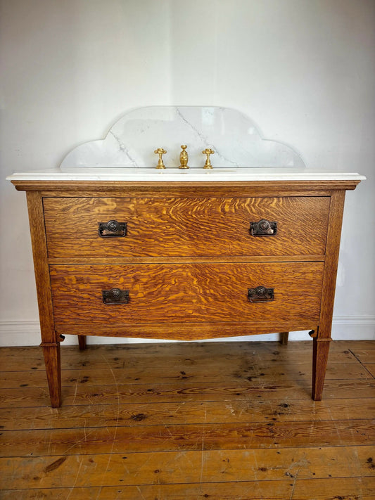 Vintage Vanity Unit Made to Order Vanity Unit Custom Made Bathroom Furniture Antique Traditional Bathroom Washstand Basin Unit