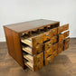 Vintage Light Oak Bank of twenty Index Drawers