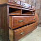 Antique Edwardian Mahogany Breakfront Dressing Three over Two Chest of Drawers, c 1900