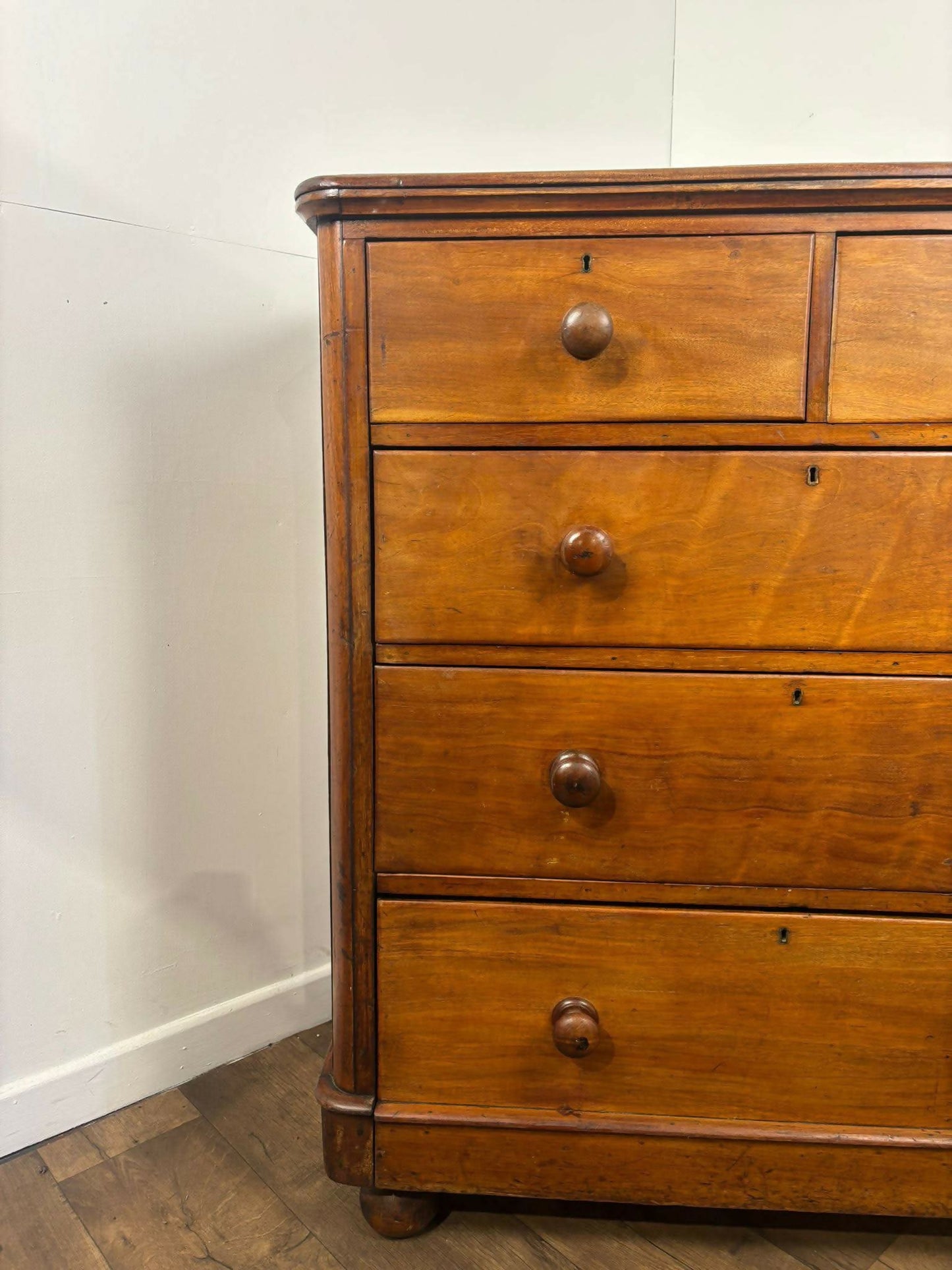 Victorian Mahogany Two Over Three Chest of Drawers