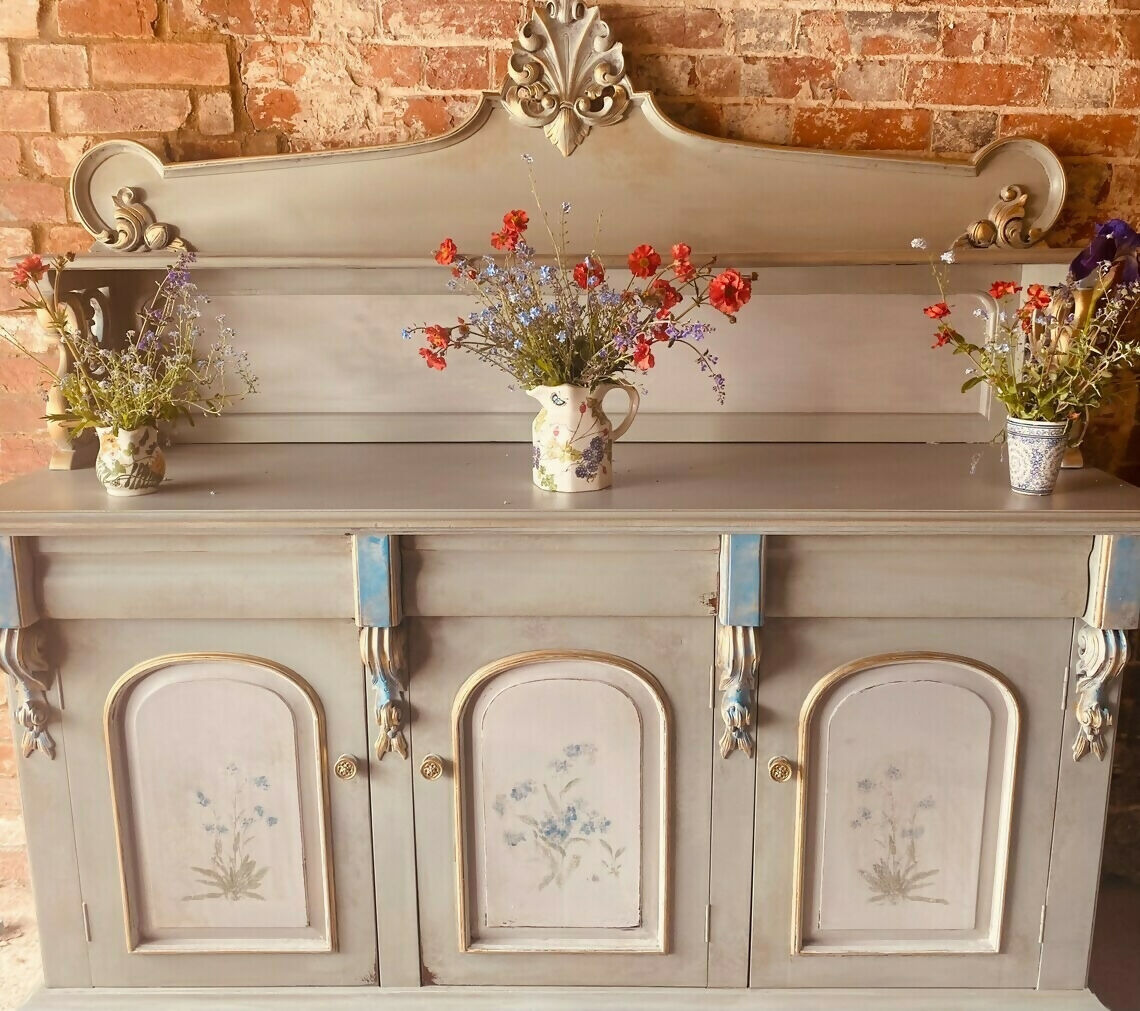 Vintage French Grey Sideboard
