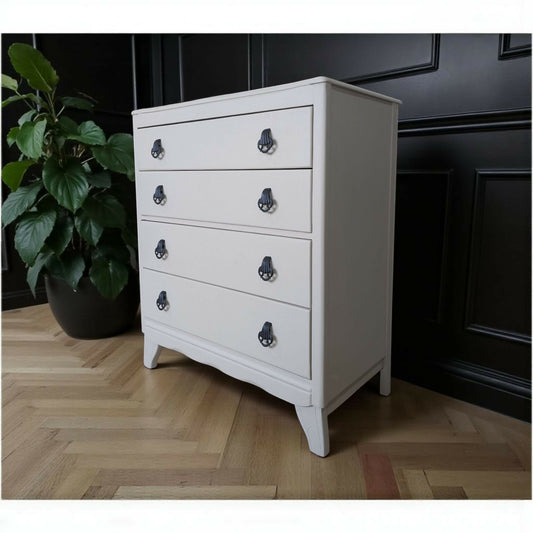 Vintage mid century chest of drawers, Lebus neutral taupe drawers