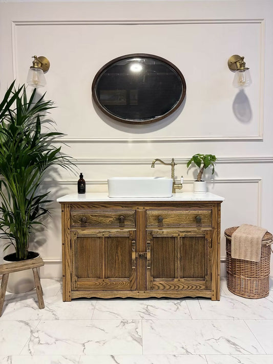 Wooden Bathroom Vintage Vanity Unit
