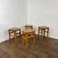Mid-Century Set of Four Oak Stools