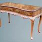 Good Quality Queen Anne Style Burr Walnut Serving Side Table