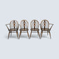 4 Ercol Windsor Dining Chairs Fleur-De-Lyes Traditional Finish FREE UK Delivery*